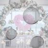 Artificial Rose Wreath Flower Wreaths with Bows Heart Love Garland Wall Hanging Sign for Front Door Valentines Decorations