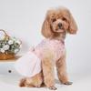 Sequin Pet Princess Dress Lace Bow Dog Tulle Skirt Pet Wedding Dresses  Party Wear