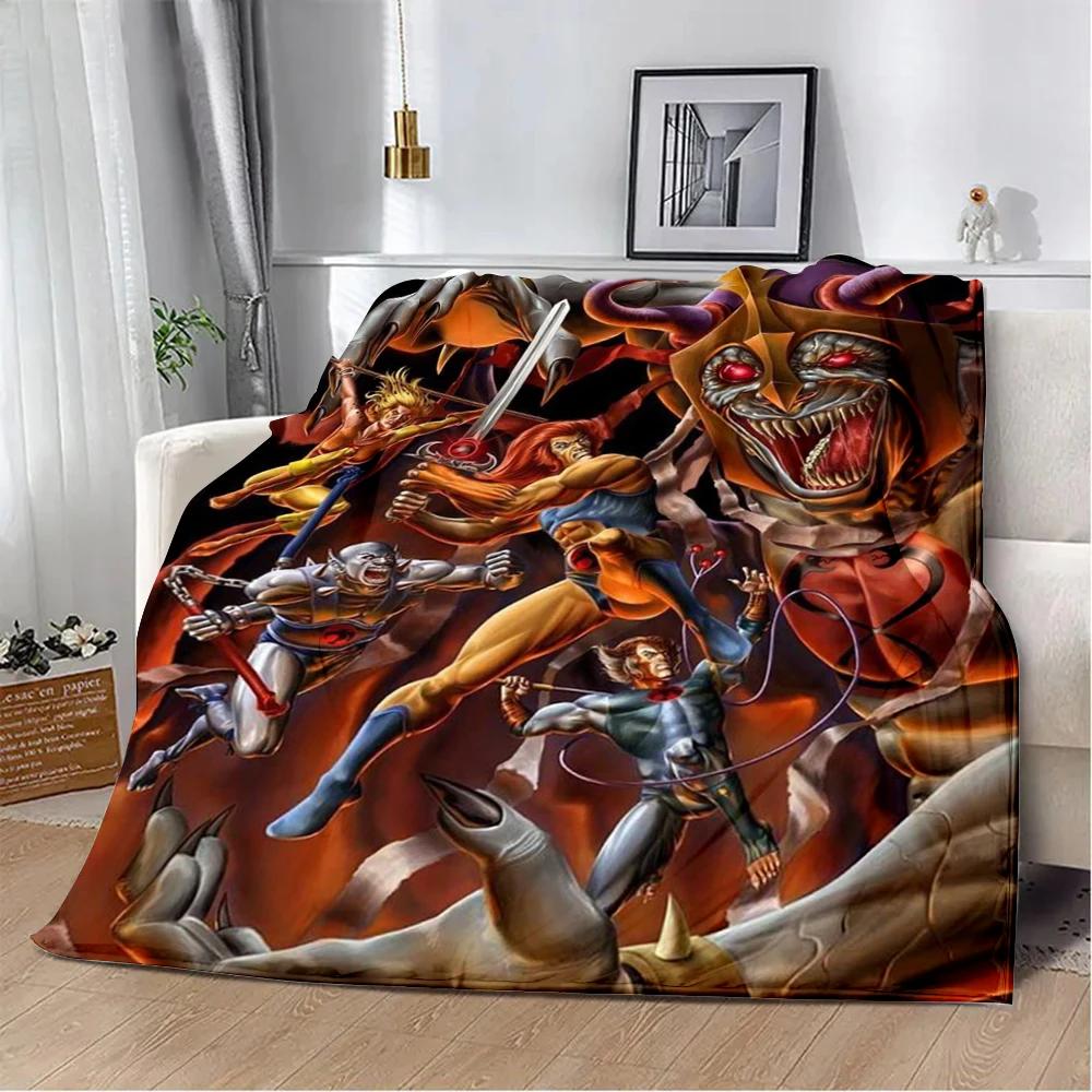 Fashion Cartoon Thundercats Printed Blanket Picnic Blankets Warm Blanket Soft and Comfortable Blanket Home Travel Birthday Gifts