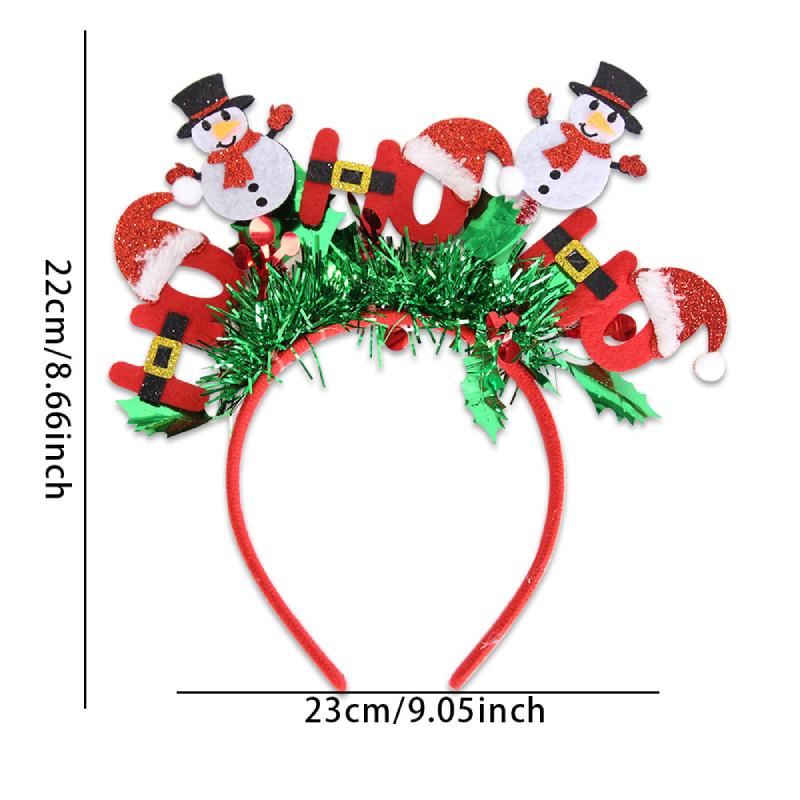 Theme Sparkling Christmas Reindeer Santa Claus Headband Year End Headwear Party
