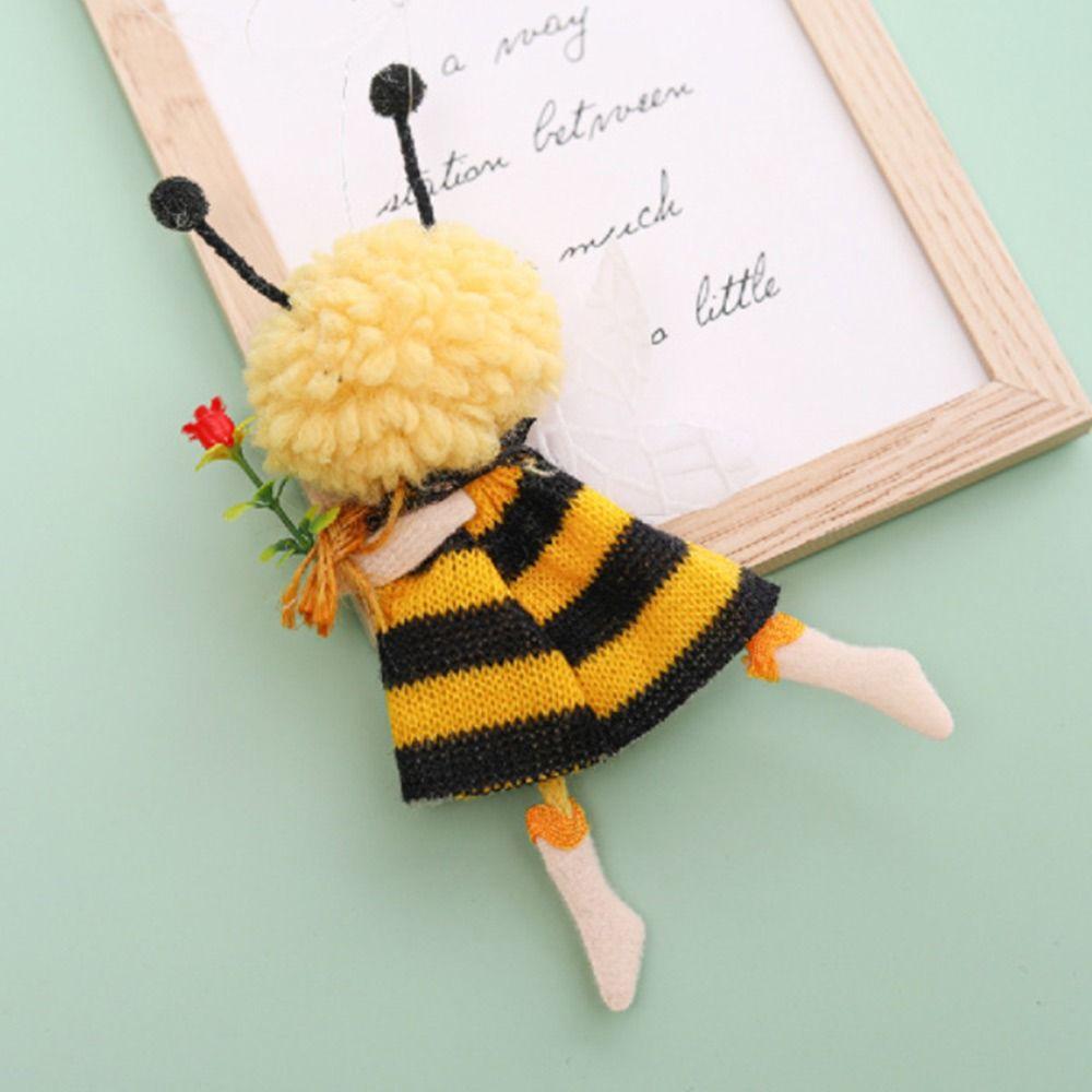 Embellishment Plush Bee Girl Doll Cartoon Drop Ornaments  Festival Favors