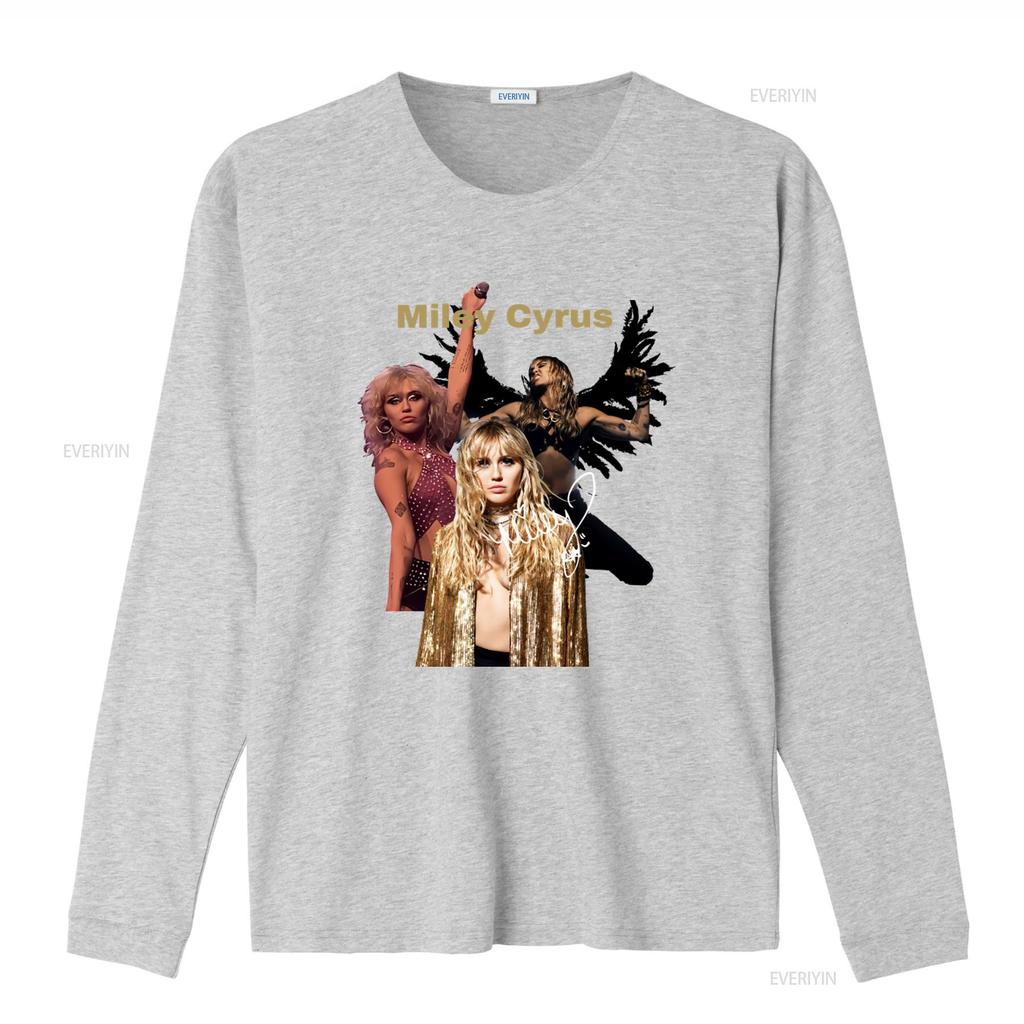 Miley Cyrus Print  Cotton T Shirt All Sizes S 5XL G188 Vintage Washed Fashion Unisex Breathable Homme Casual Graphic Streetwear