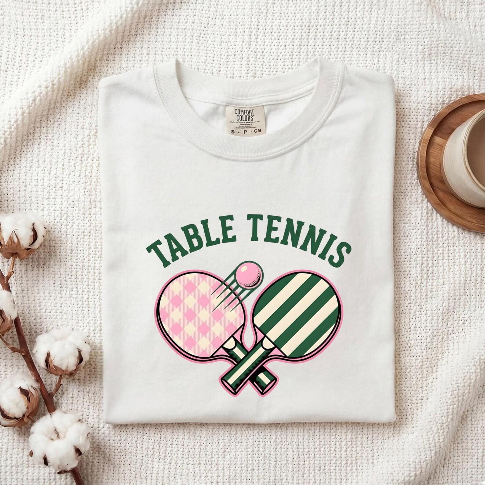 Table Tennis Paddles Shirt Table Tennis Game Gift Women Vintage Tee Ping Pong Racket T-Shirt Ping Pong Fan Vintage Style Tshirt Competition 2XL