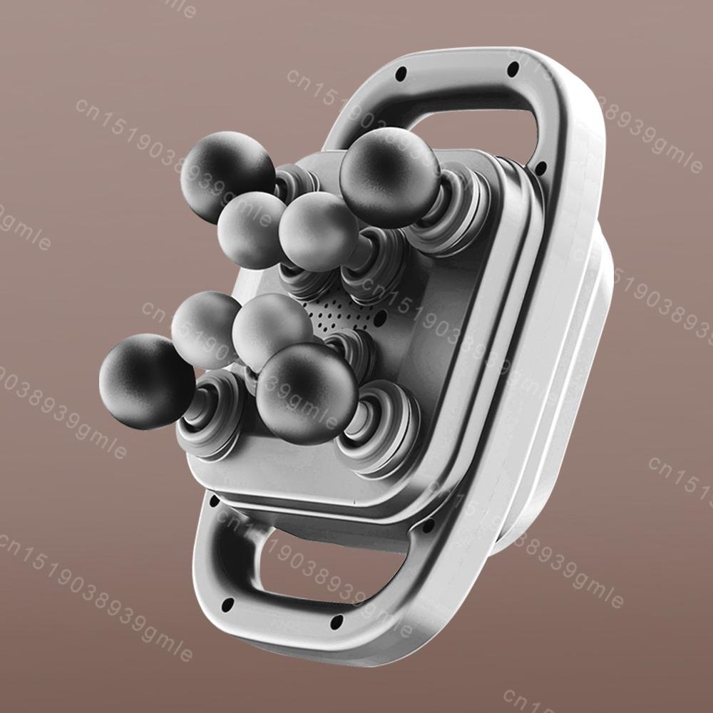 Muscle Massager Gun High Frequency Vibration Back Waist Massage Machine Eight-Head Body Shoulder Relax Fascia Massage Gun