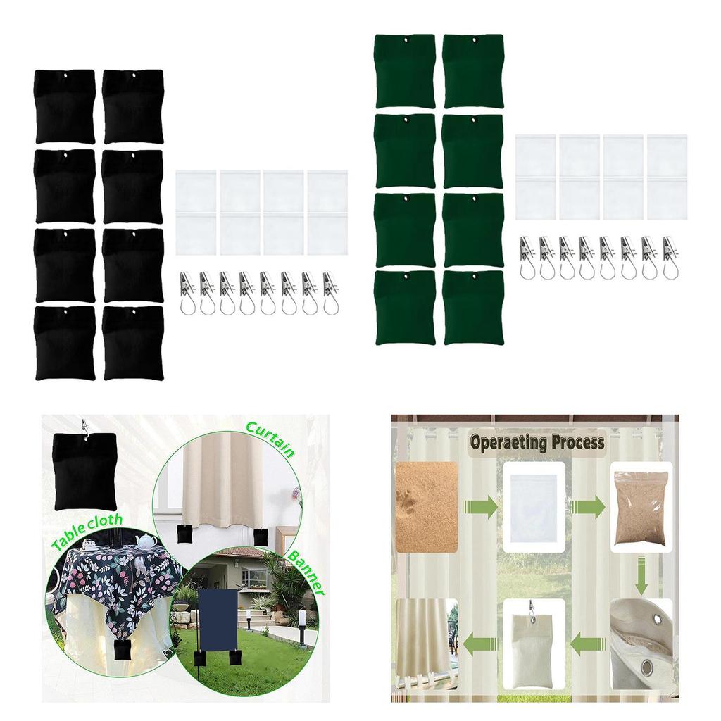 8x Outdoor Curtain Weights, Heavy Duty Wear Resistant Multi Functional with PE