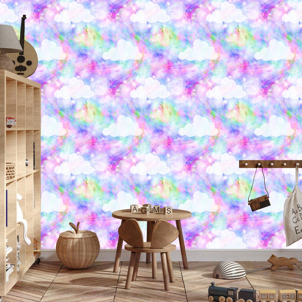 Clouds with Rainbows Wallpaper for Living Room and Bedroom 50x1000