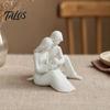 Father Mother Son Figurine 3D Printed Family of 3 Sculpture, Modern Desktop Decoration Figurine, Parent Child Decorative Statue for Home Office Shelf