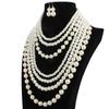 European and American Fashion Pearl Beaded Necklace, Multi-layer Sweater Chain Jewelry