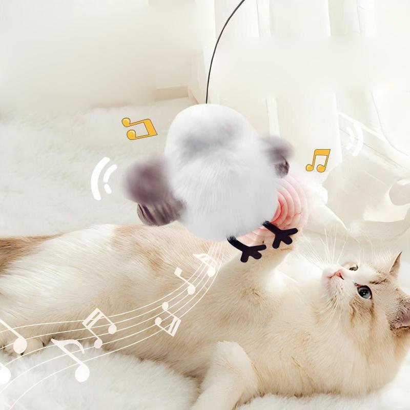 Bird Automatic Cat Toy Simulation Bird Chirping Flying Cat Interactive Toy Usb Charging Touch Activated Pet Toy Cat Accessories