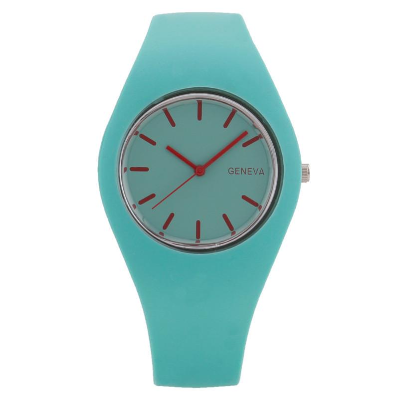 Trendy dameshorloge met siliconen quartz uurwerk en 24-uurs indicator, geschikt voor dagelijks gebruik.