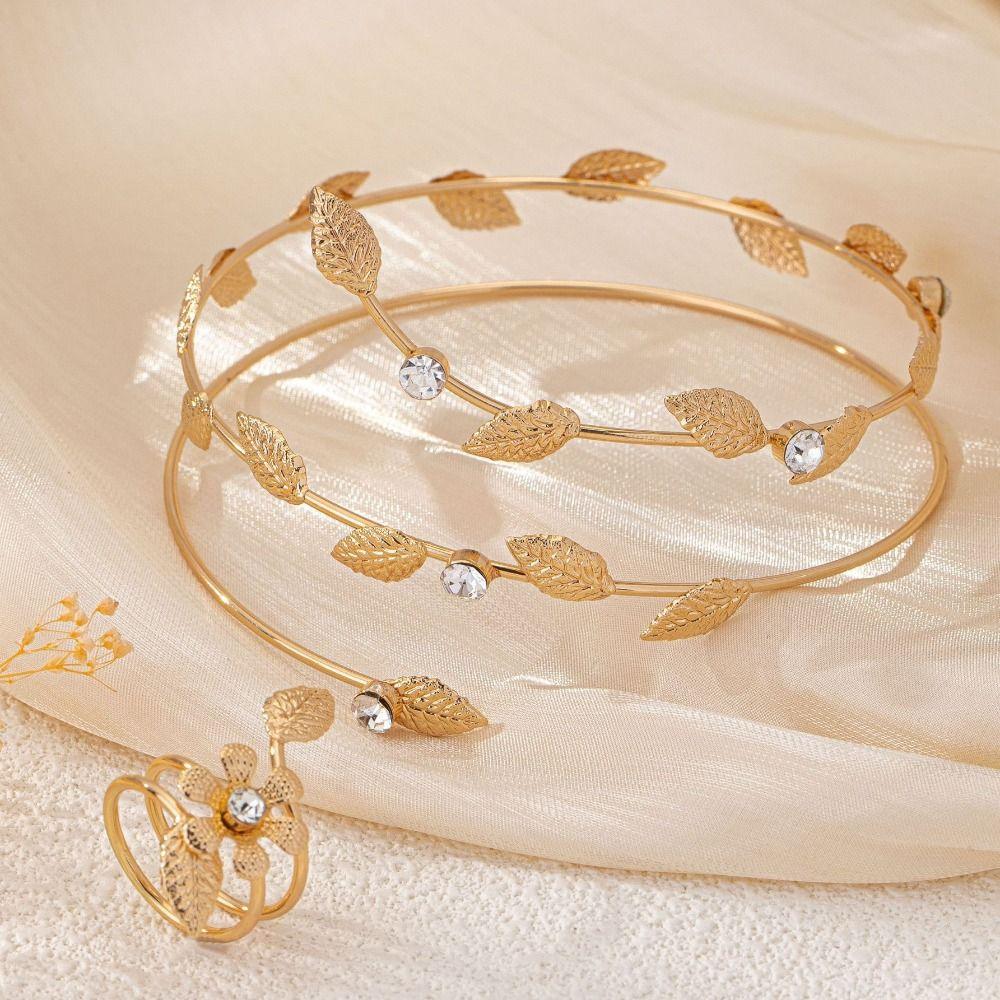 Multi Style Opening Arm Bracelet Gold Color Arm Bracelet Elegant Armband  Women's Accessories
