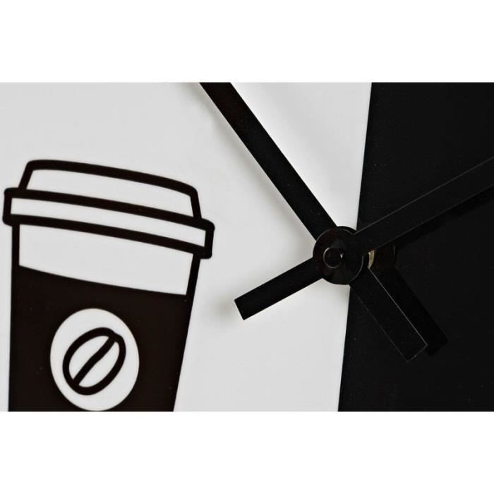 Horloge Murale - DKD Home Decor - Noir Métal Blanc - 60 x 4 x 60 cm - Contemporain - Design