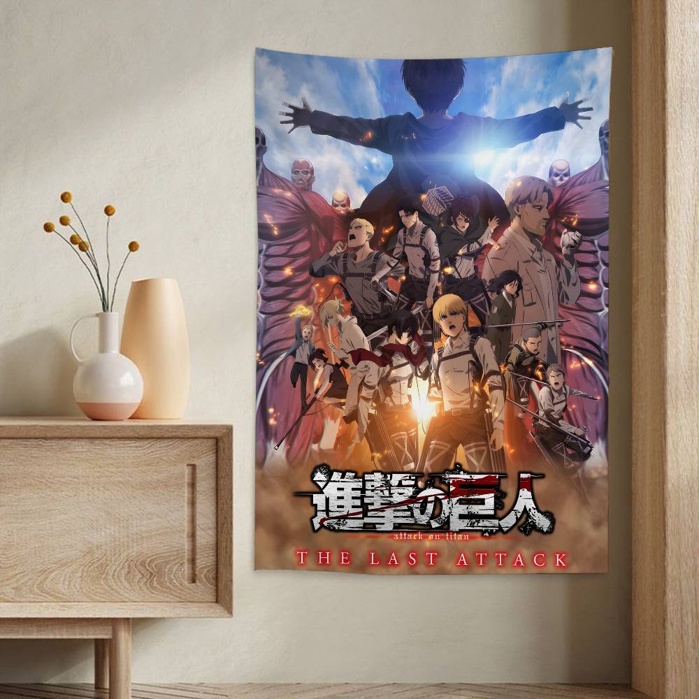 AAttack on Titan Tapestry Art Printing Japanese Wall Tapestry Anime Wall Hanging Home Decor
