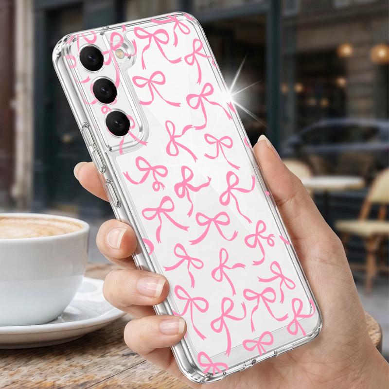 Silky Buwknots Print Case For Samsung A57 S26 Ultra A37 A17 A56 A36 A26 A16 A55 A35 A25 A15 A54 5G S21 FE S22 S23 S24 S25 Plus Clear TPU Soft Cover