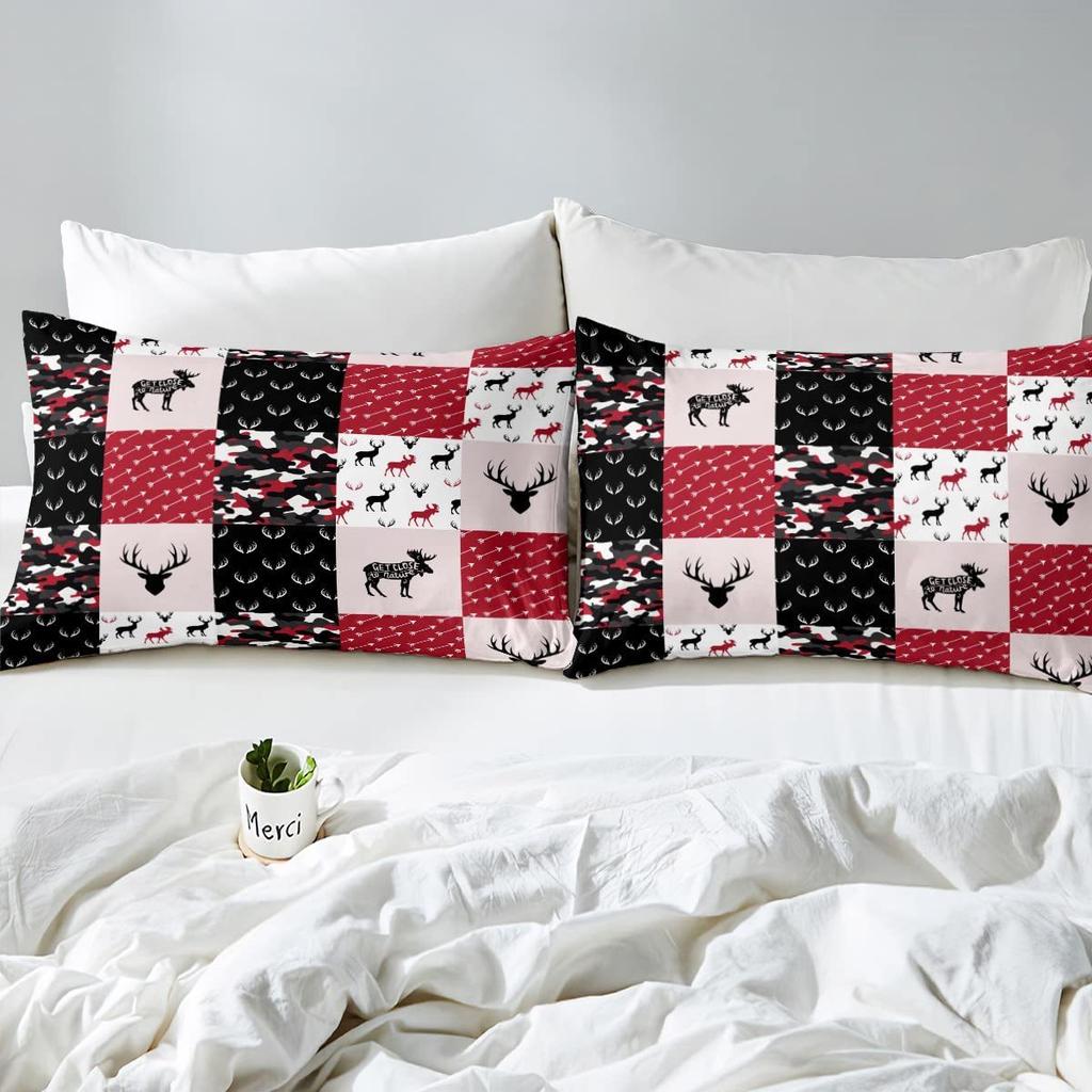 Forest Elk Pattern Sheet Three-Piece Digital Printed Sheet Bedding Set Adult Children