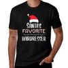 Santas Favorite Hairdresser Pajamas Xmas Hairdresser Costume Tshirt Christmas Theme Tee Top