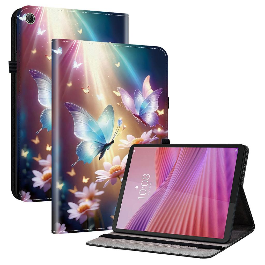 For Lenovo Tab K9 Leather Case Pattern Printed Stand Tablet Cover with Card Slots