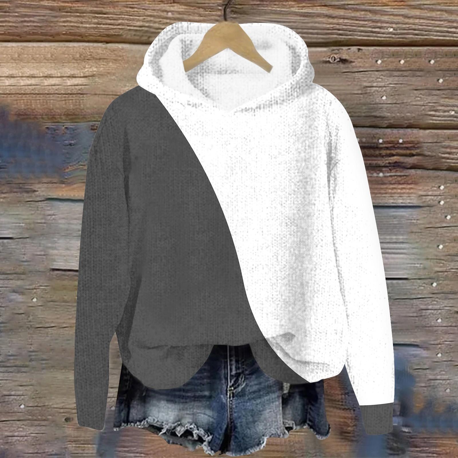 

Женский вязаный свитер, симпатичная рубашка, осенний свитер с круглым вырезом, топы, толстовка с капюшоном XXL