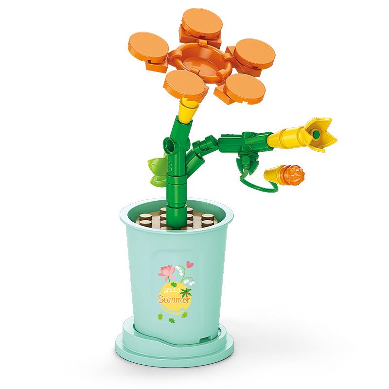 Lele Brothers Flower Building Blocks: Children's Educational Toy - Eternal Flower Jigsaw Puzzle