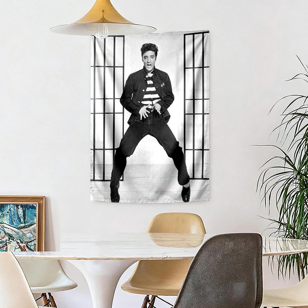 Elvis Wall Decor Tapestry Art For Pet Memorial Birthdaywedding Party Backdrop Family Gift