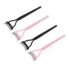 Séparateur de cils Dents en acier inoxydable Portable Pinceau cosmétique Définisseur de cils Mascara avec couvercle peigne 4 pièces