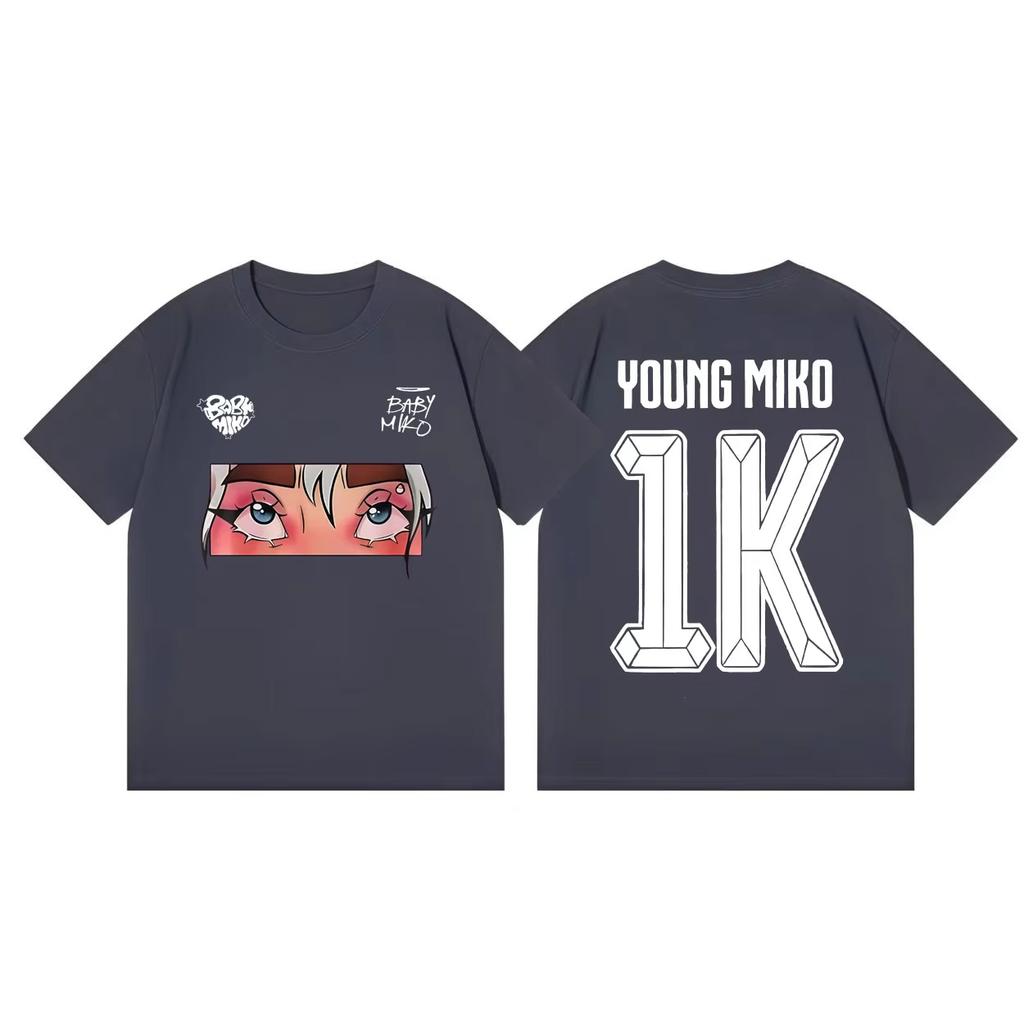 Rapper Young Miko Tour 2026 Merch Tshirt Unisex Women Fashion Hip Hop Short Sleeve Tshirts High Quality Cotton Streetwear Hip Hop