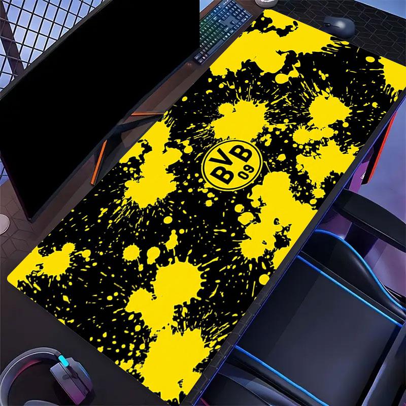 Borussia Dortmund Large Gaming Table Cushion Non-slip Laptop Tablet Big Mousepad XXL Mat Mini PC Playmat With Lock edge