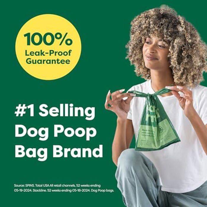 Sacs À Déjection Canine - Earth Rated - Extra-large - Étanches - Poignées Faciles À Nouer - Écologiques