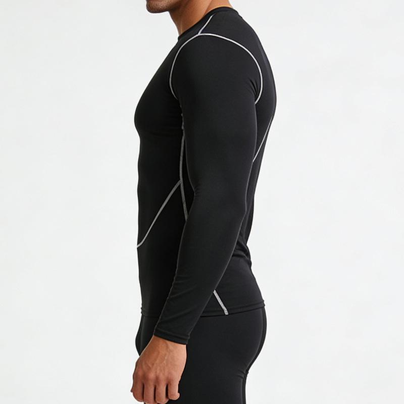 Erkek Uzun Kollu Kompresyon Spor Taban Katmanı - Hızlı Kuruyan ve Nefes Alabilen