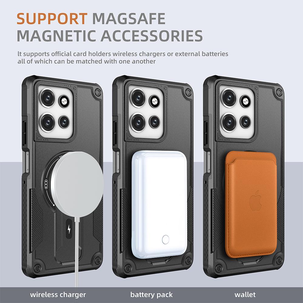 Kickstand Holder Heavy Case for MOTOROLA MOTO G Power 2026 Stylus 2026 G 5g Play Fashion Wireless Charge Phone Cover