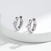 Round Moissanite Ear Buckles Lab Diamond 925 Sterling Silver Engagement & Wedding Hoop Earrings for Women Fine Jewelry Gifts