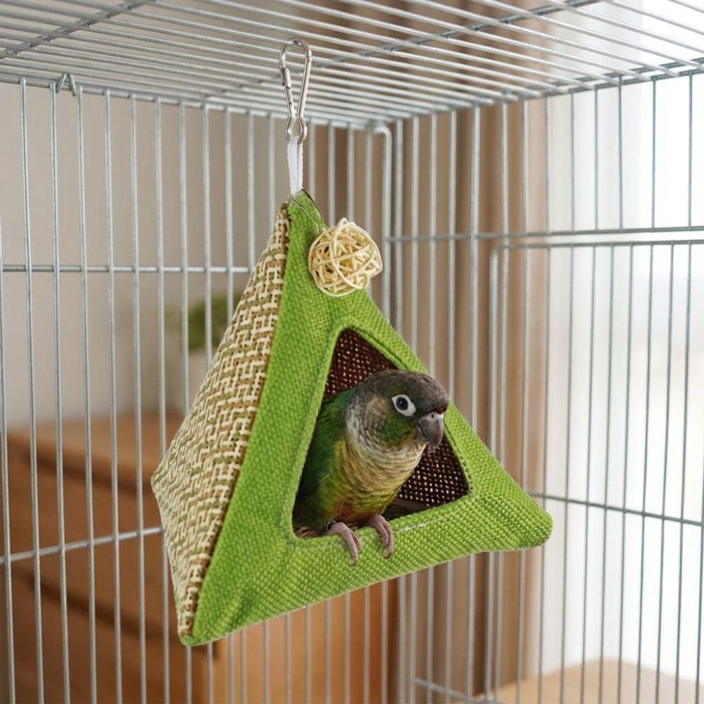 Dreieckiges Papageien Vogelhaus Atmungsaktives Netz Vogel Hängendes Zelt Vogel Hängematte Versteckhaus