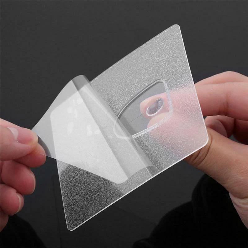10Pcs/Pack Hooks Transparent Anti-skid Traceless Horn Shape Reusable PVC Clear Strong Sticky Wall Hook