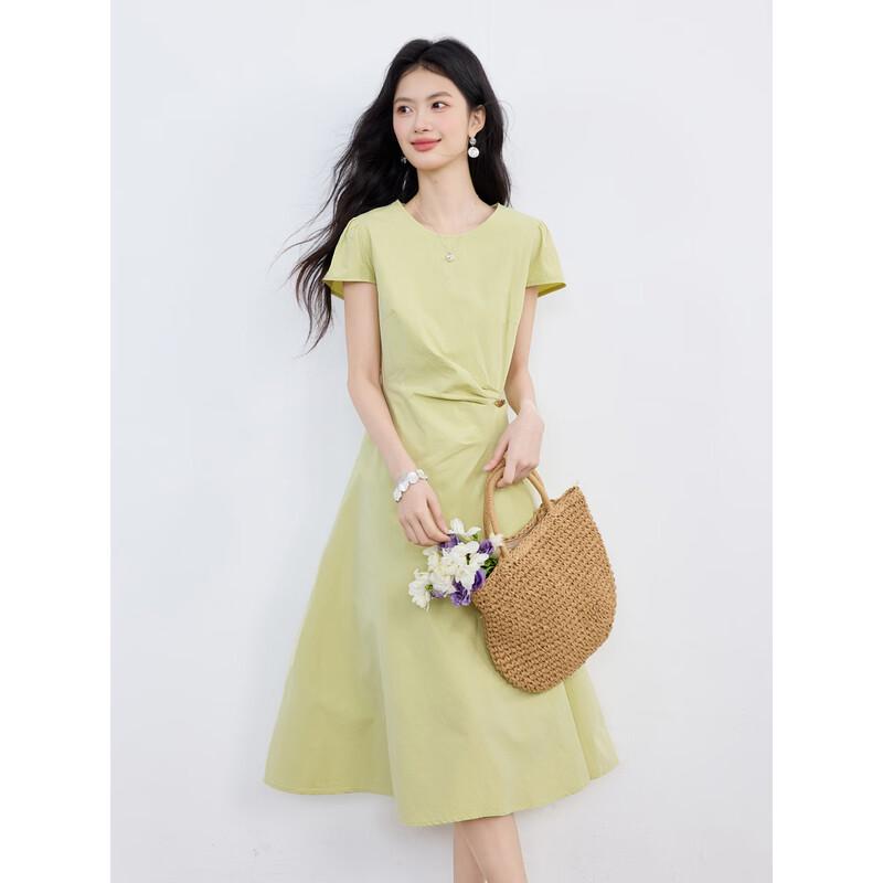 Women's French Style Pure Cotton A-Line Summer Dress