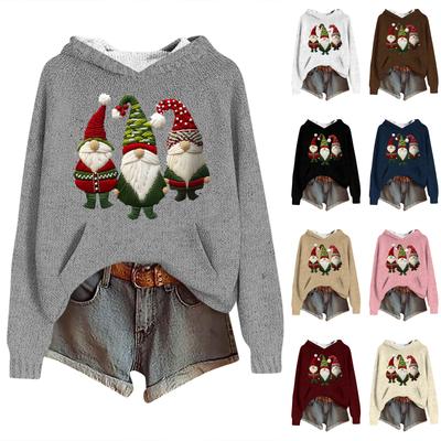 Sweatshirts für Damen Strickpullover Niedliches Shirt Herbst Pullover Kapuzensweatshirt
