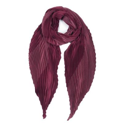 Korean Acrylic Yarn-Dyed Crinkled Pleated Large Square Scarf Shawl, 140CM, Soft Casual Style