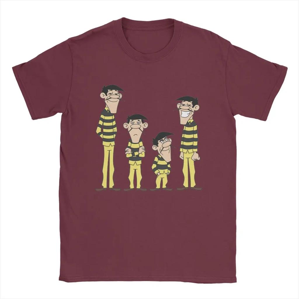 The Daltons Lucky Luke Men T Shirt Novelty Tees Short Sleeve Round Neck T-Shirts 100% Cotton New Arrival Clothing