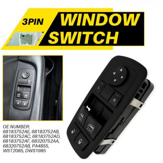 For 2015- Dodge Challenger Master Window Switch Power Control Button 3 P