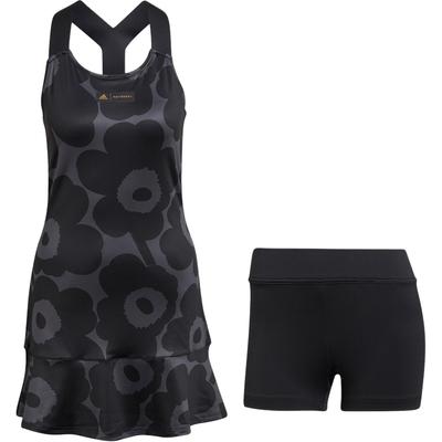 X Marimekko Sleeveless Dresses Women's Black Moderate Extra Short GT6003