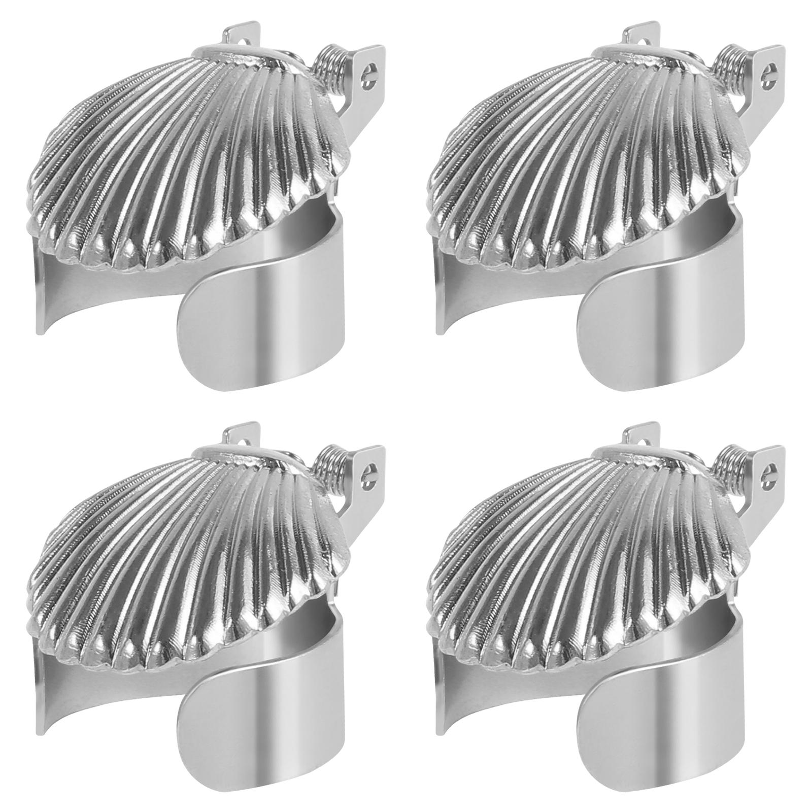 

4 шт. гаситель свечей в форме ракушки клипса на Хэллоуин гаситель свечей винтажный гаситель свечей металлический фитиль стопор свечи серебряный