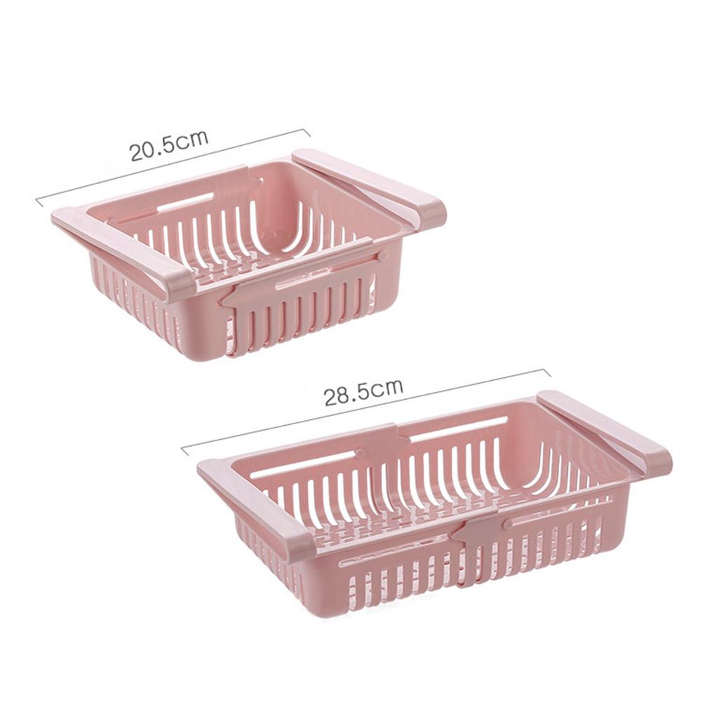 Retractable Kitchen Fridge Organizer Slide Under Shelf Drawer Box Rack Holder