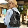 Women's Denim Backpack Convertible To Crossbody Bag – Vintage Washed Jeans Shoulder Bag for Travel & Daily Use, Casual Fashion Rucksack with Zipper