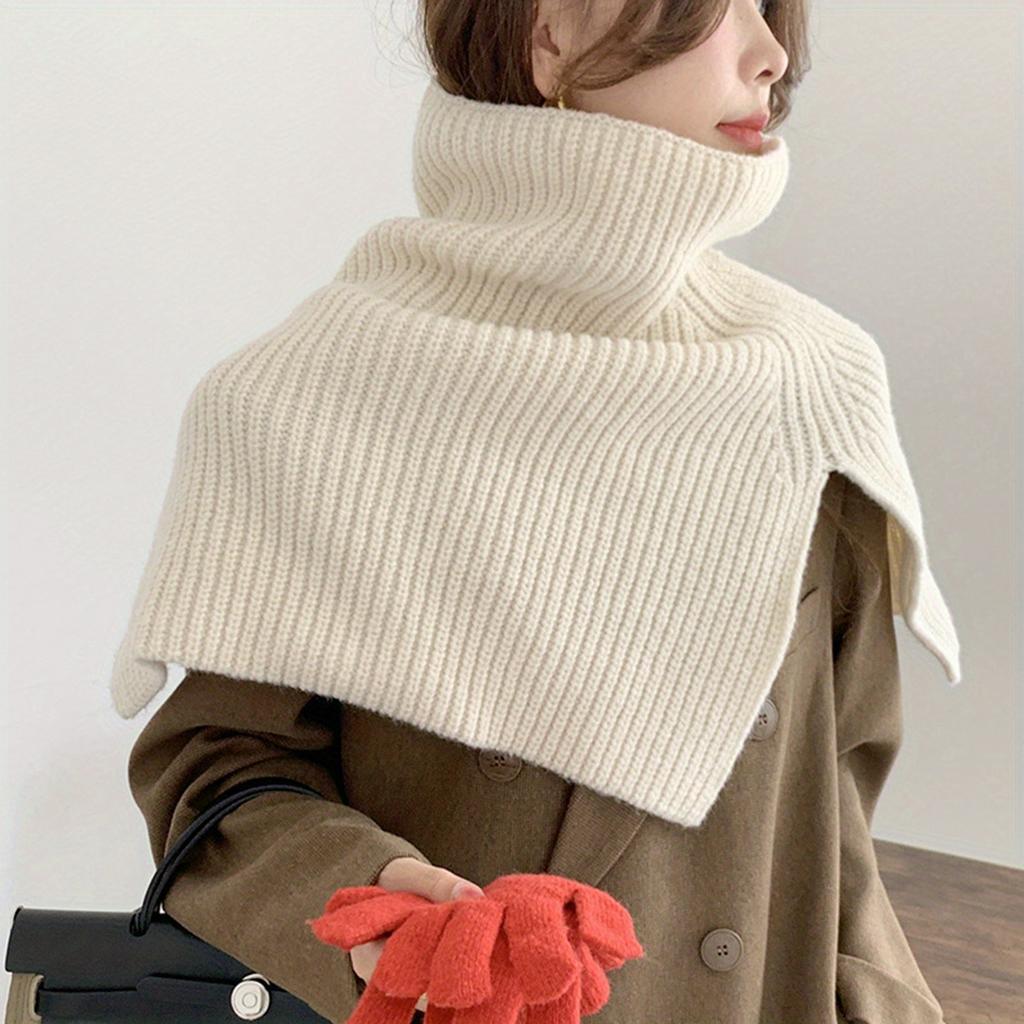 Pullover Scarf Turtleneck Furcal Neckercief Winter Women Warm Scarf Solid Color Neck Cover Lady Fashion Neckscarf Shawl