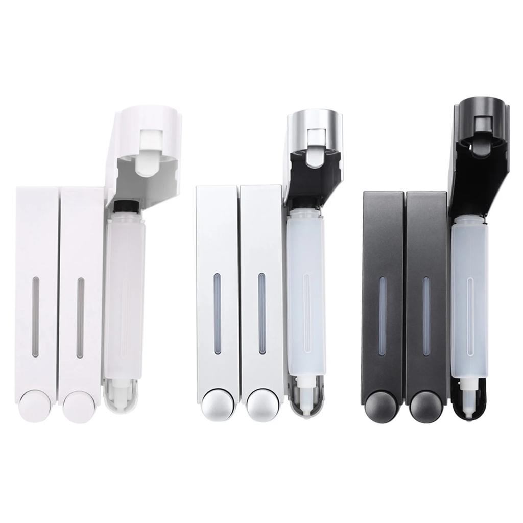 Triple 420ML Soap Dispenser Wall-mount Shower Bath Shampoo Lotion Dispenser Liquid Soap Container Hotel Bathroom Accessories