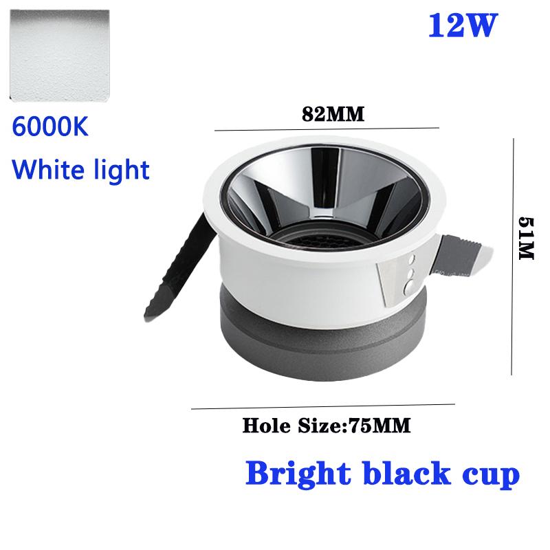 Modern LED Ceiling Spot light Downlight Indoor Lighting Recessed Round Spotlight For Commercial  Living Room Dining Bedroom COB