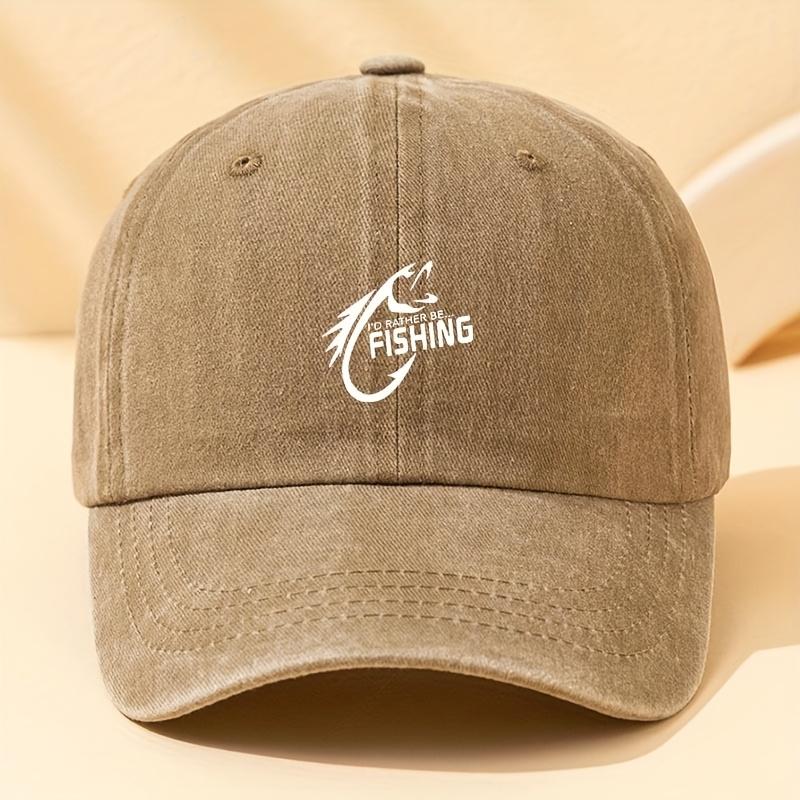 Fishing printed baseball cap, outdoor dad truck driver hat, sun protection and sun shading multifunctional
