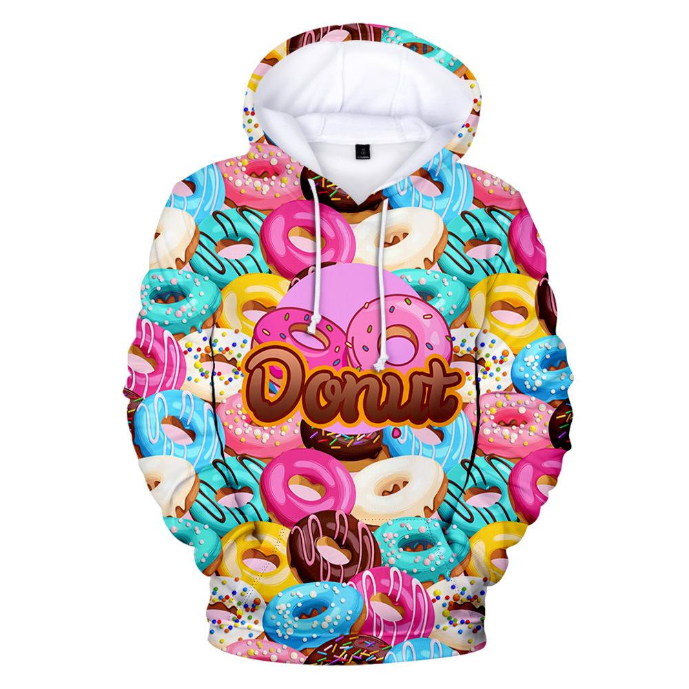 Hip Hop Beliebt Bequem Donut 3D-Druck Hoodies Sweatshirts Herren/Damen Sweatshirt Erwachsener/Kind Freizeit Pullover