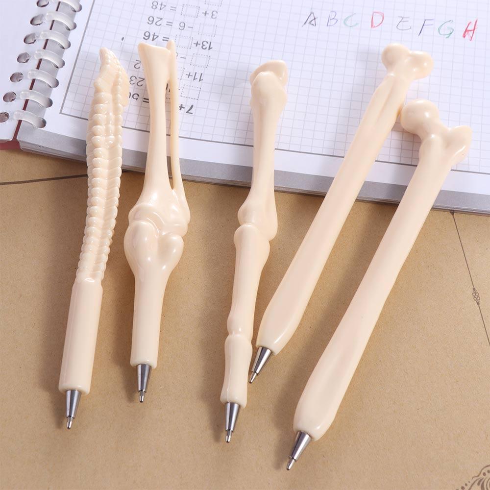 5Pcs Type 1.0 Bone Shaped School Pens Length 14.7cm Bone Shape Ballpoint Writing