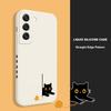 Custodia per Telefono Gatti nel Panico per Samsung Galaxy A37 A57 Copertura in Silicone Liquido