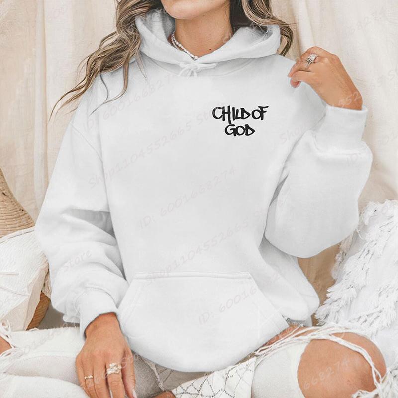 Ich bin ein Patenkind Briefdruck Kapuzenpullover Christliche Gott Sweatshirts Kapuzenpullover Betet den Herrn Mode Lässig Harajuku Unisex